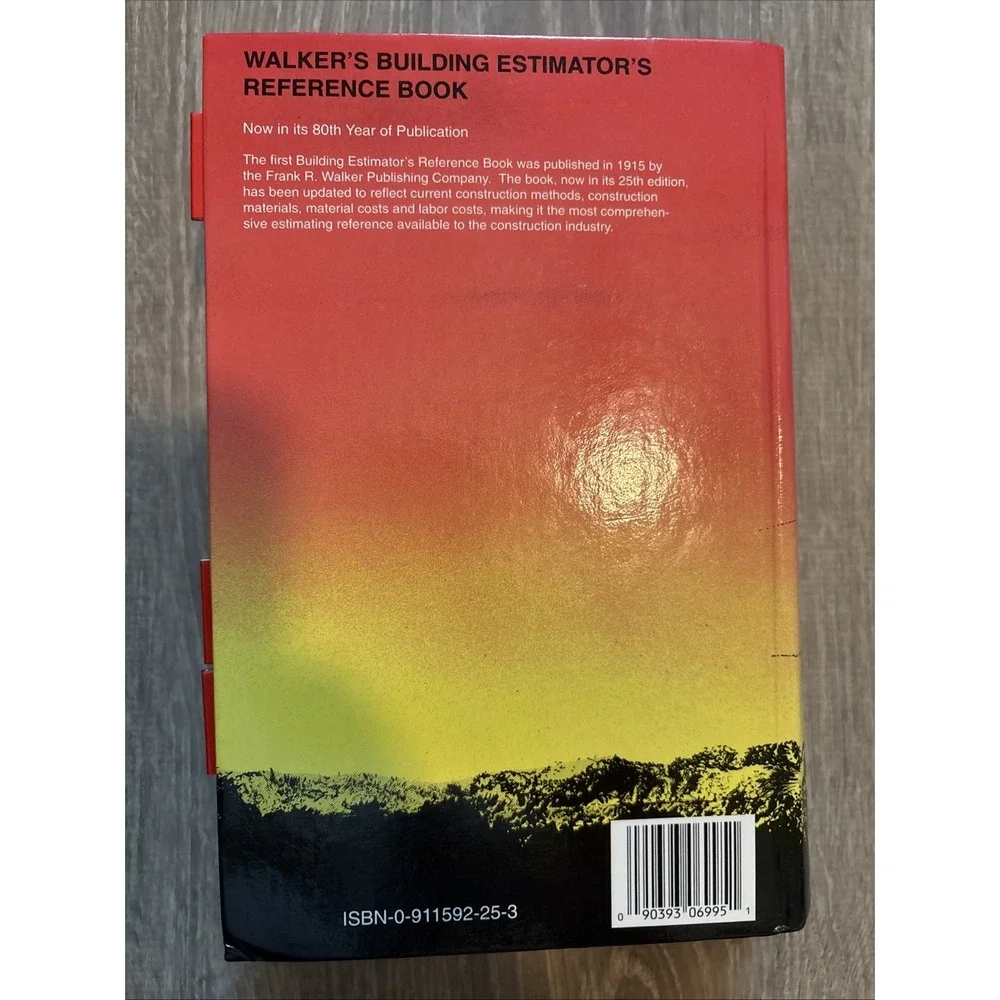 Walker's Building Estimator's Reference Book 25th Edition Frank R. Walker 1995